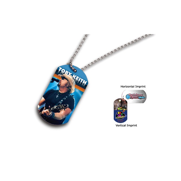 ''JA8028510 Aluminum DOG Tag with 23-1/2'''' Ball Chain and Full Color Digi''
